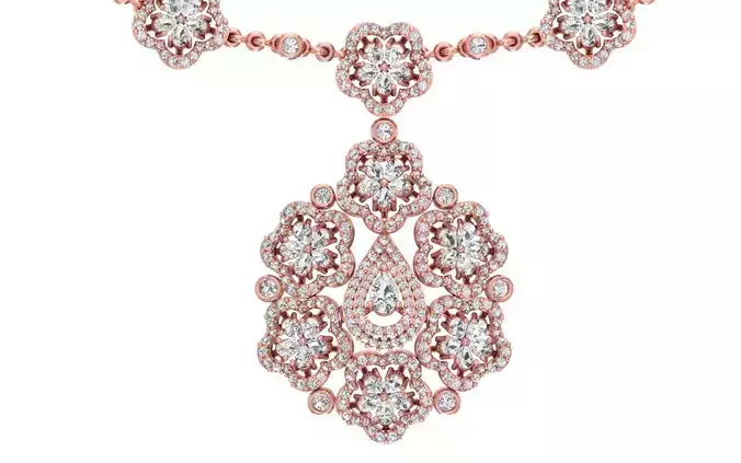 women Necklace Pendants 3dm STL OBJ FBX Renders Details