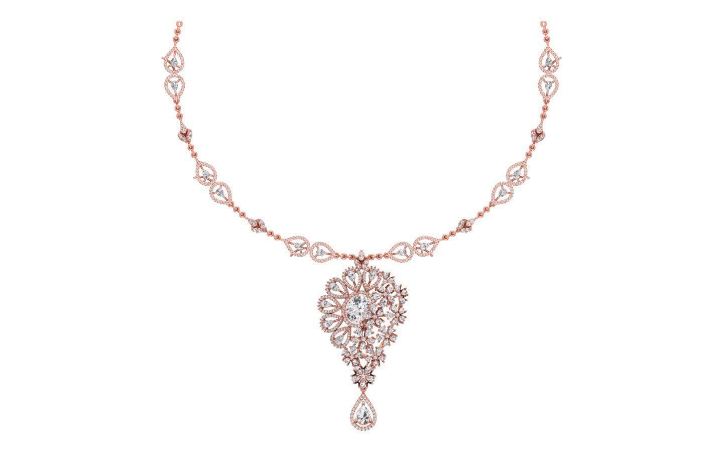 women Necklace Pendants 3dm STL OBJ FBX Renders Details 3D print model_2