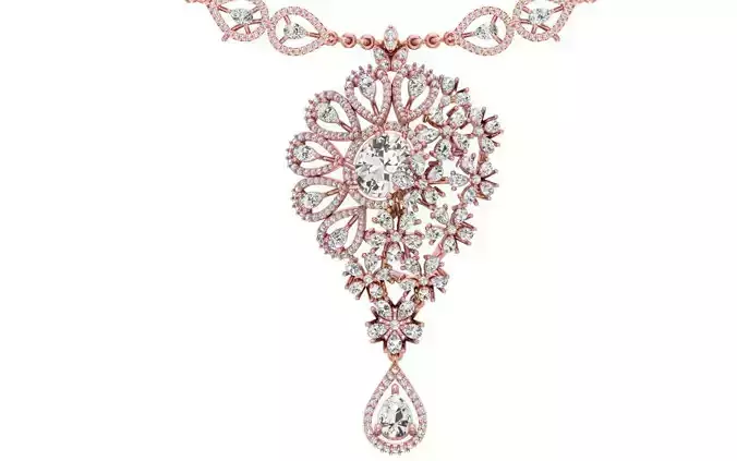 women Necklace Pendants 3dm STL OBJ FBX Renders Details