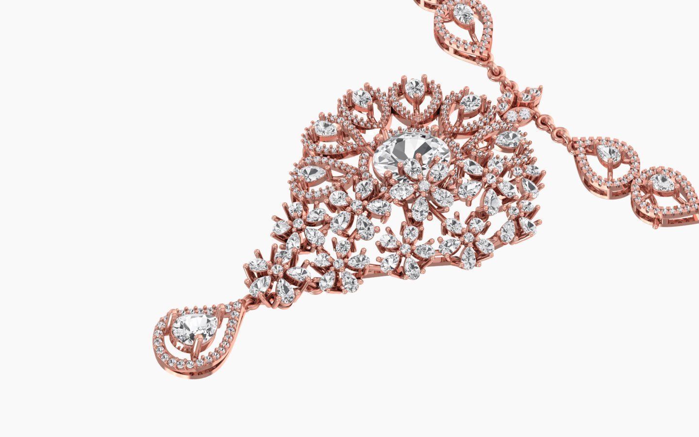 women Necklace Pendants 3dm STL OBJ FBX Renders Details 3D print model_3