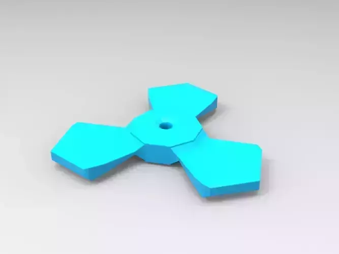 Fan Blade 3D model Low-poly 3D model