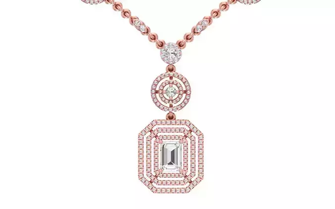 women Necklace Pendants 3dm STL OBJ FBX Renders Details