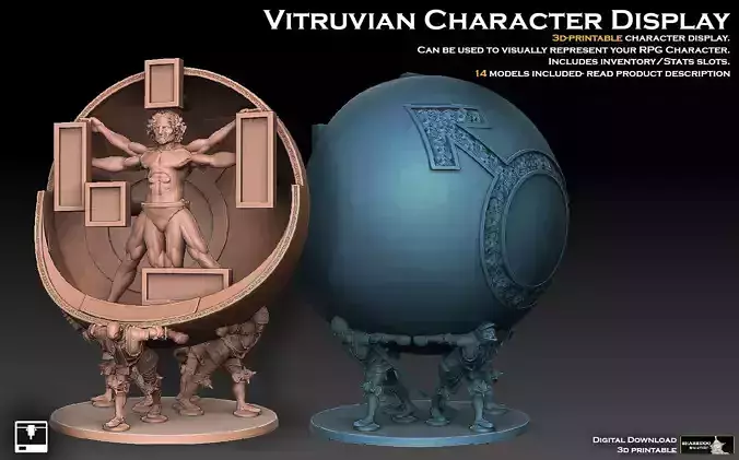 Vitruvian Character Display 3D print model