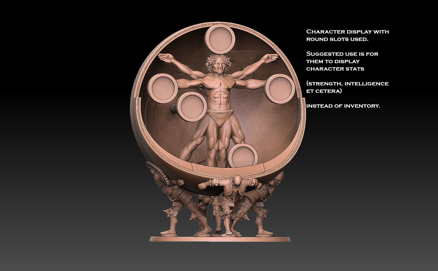 Vitruvian Character Display 3D model 3D printable | CGTrader