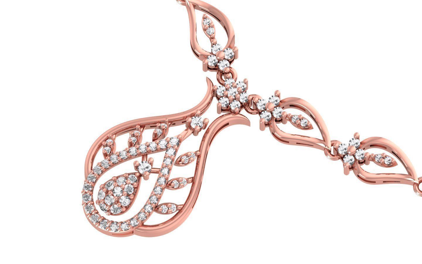 women Necklace Pendants 3dm STL OBJ FBX Renders Details 3D print model_1