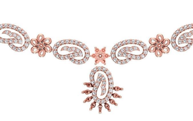 women Necklace Pendants 3dm STL OBJ FBX Renders Details 3D print model