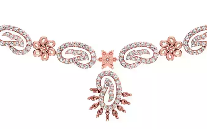 women Necklace Pendants 3dm STL OBJ FBX Renders Details