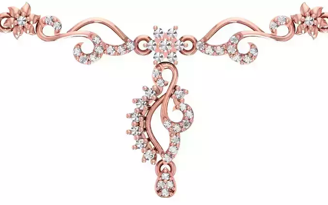 women Necklace Pendants 3dm STL OBJ FBX Renders Details