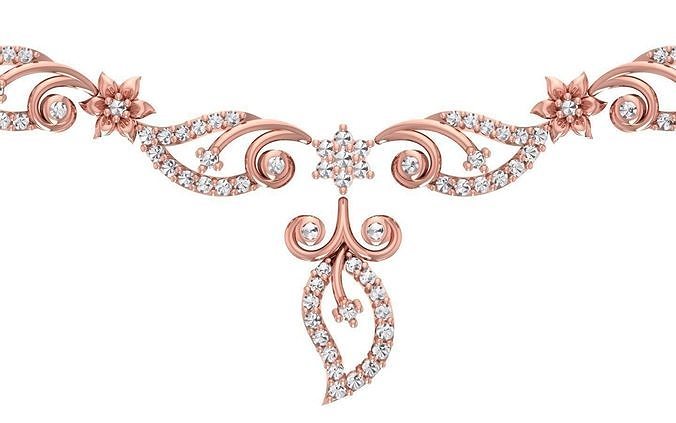 women Necklace Pendants 3dm STL OBJ FBX Renders Details 3D print model