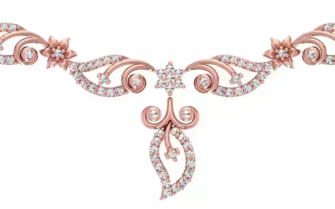 women Necklace Pendants 3dm STL OBJ FBX Renders Details