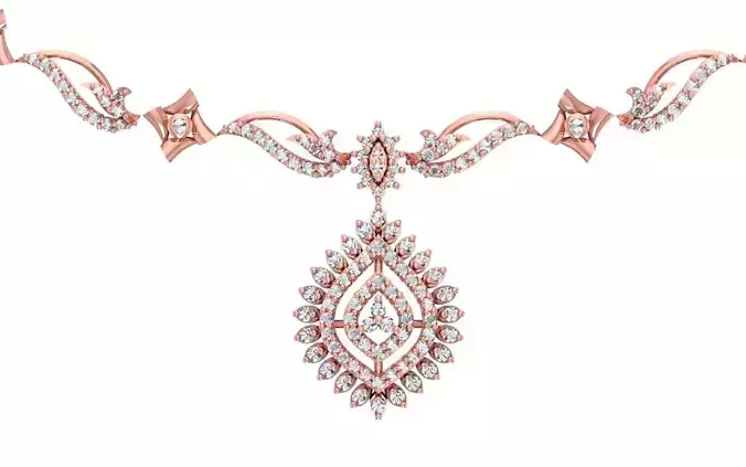 women Necklace Pendants 3dm STL OBJ FBX Renders Details