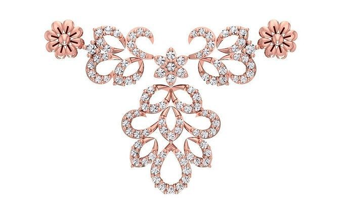 women Necklace Pendants 3dm STL OBJ FBX Renders Details 3D print model