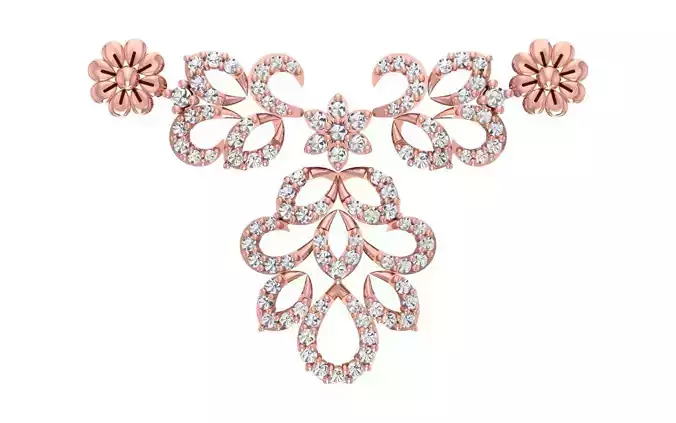 women Necklace Pendants 3dm STL OBJ FBX Renders Details