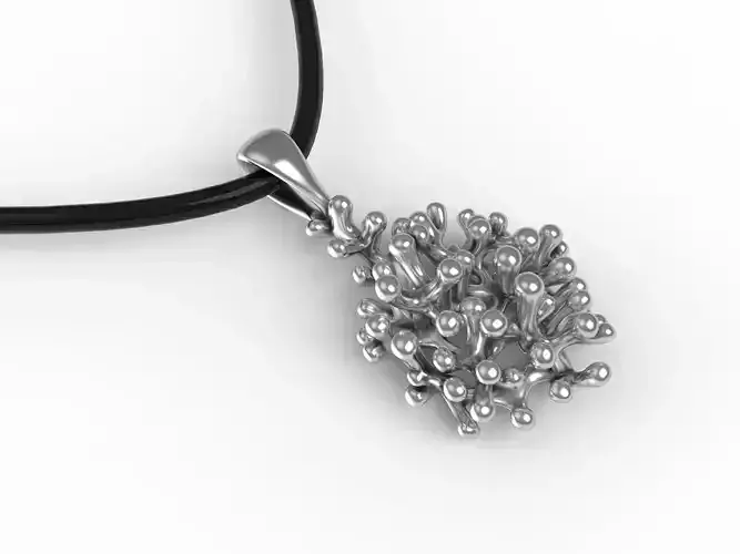 Coral Pendant Marine Flora Fauna Jewelry  3D print model