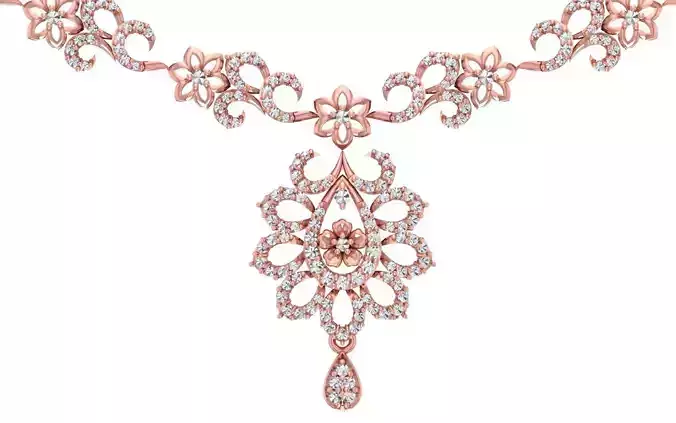 women Necklace Pendants 3dm STL OBJ FBX Renders Details