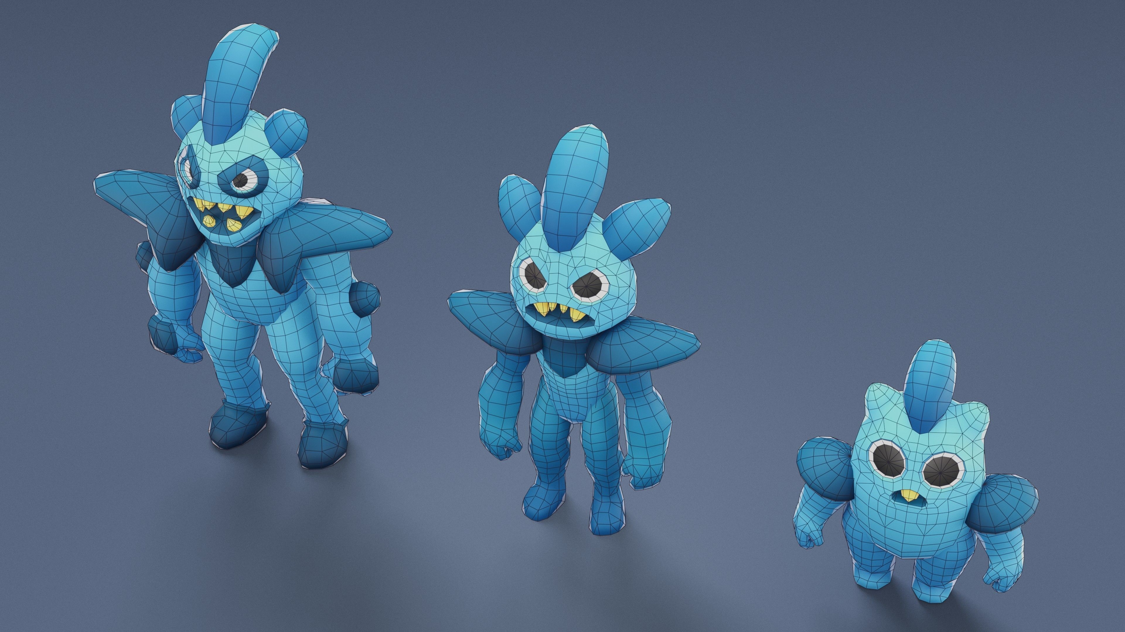 Cartoon Characters - Creatures Mega Pack  Low-poly 3D model_66