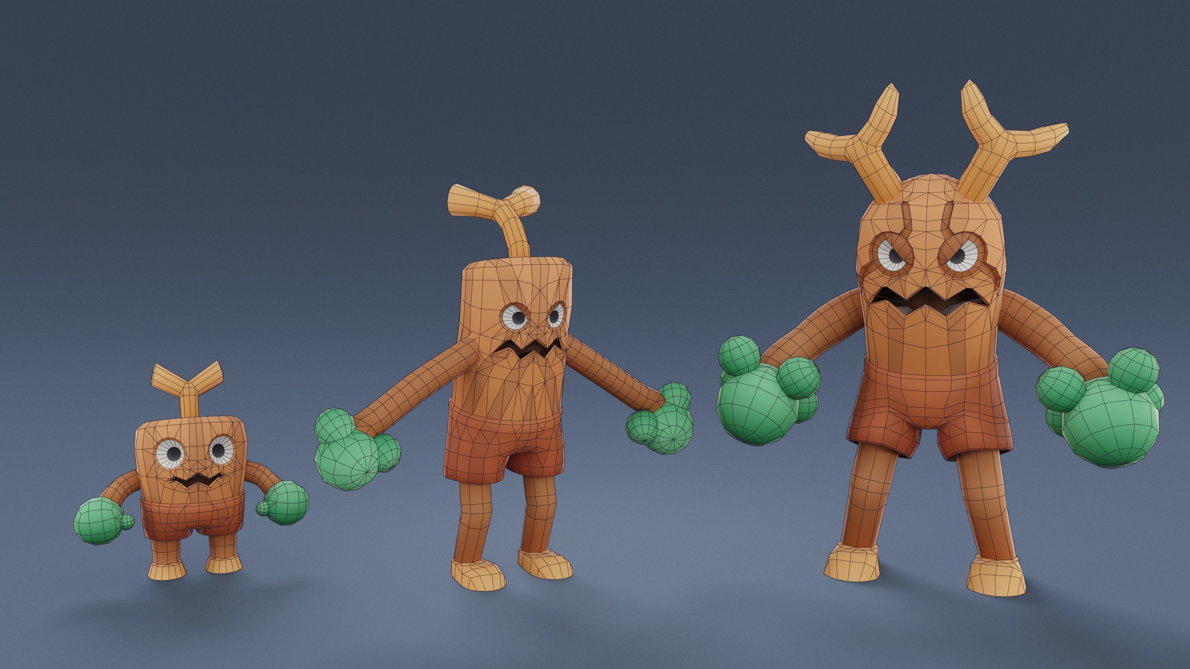 Cartoon Characters - Creatures Mega Pack  Low-poly 3D model_88