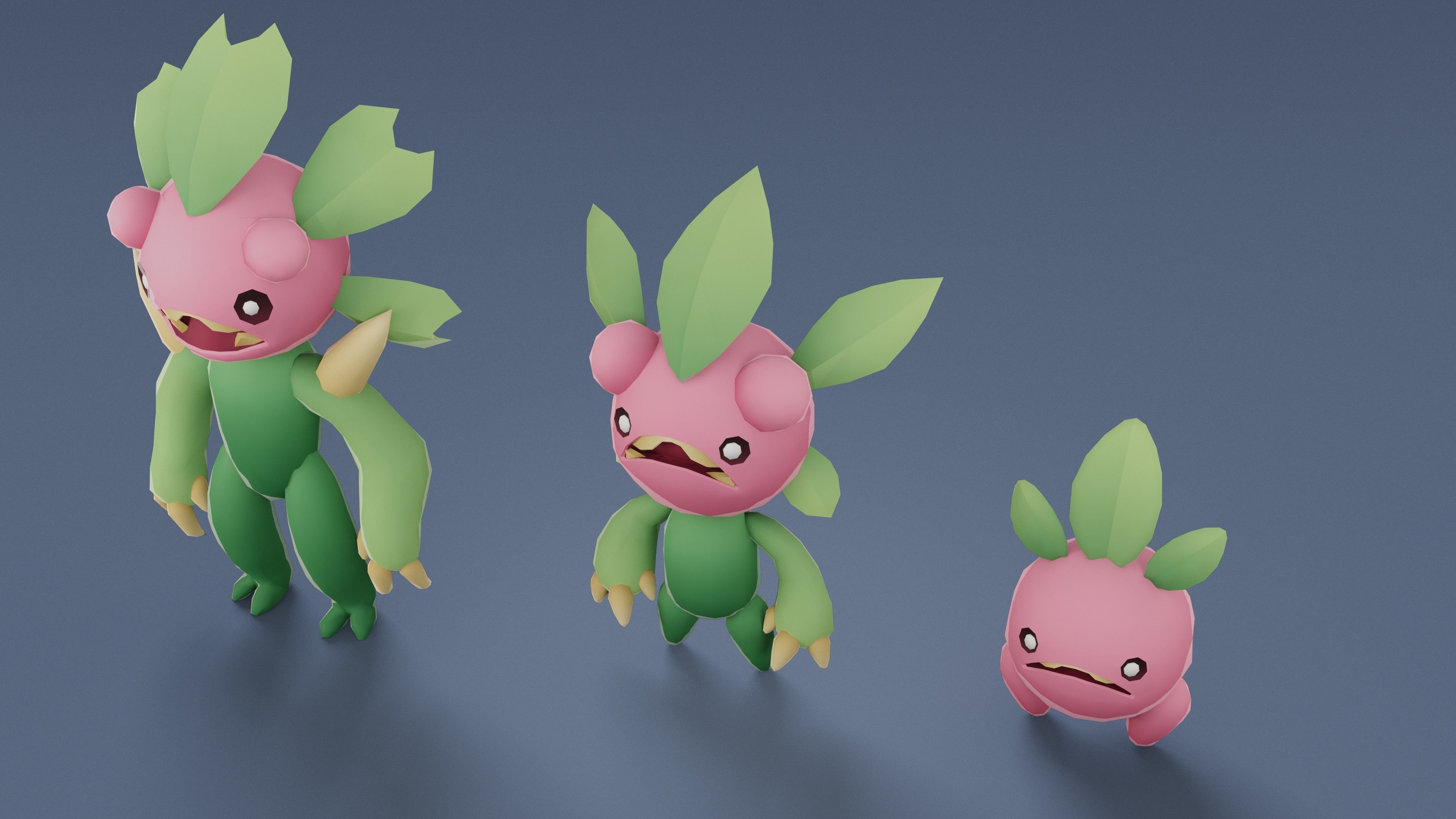 Cartoon Characters - Creatures Mega Pack  Low-poly 3D model_75