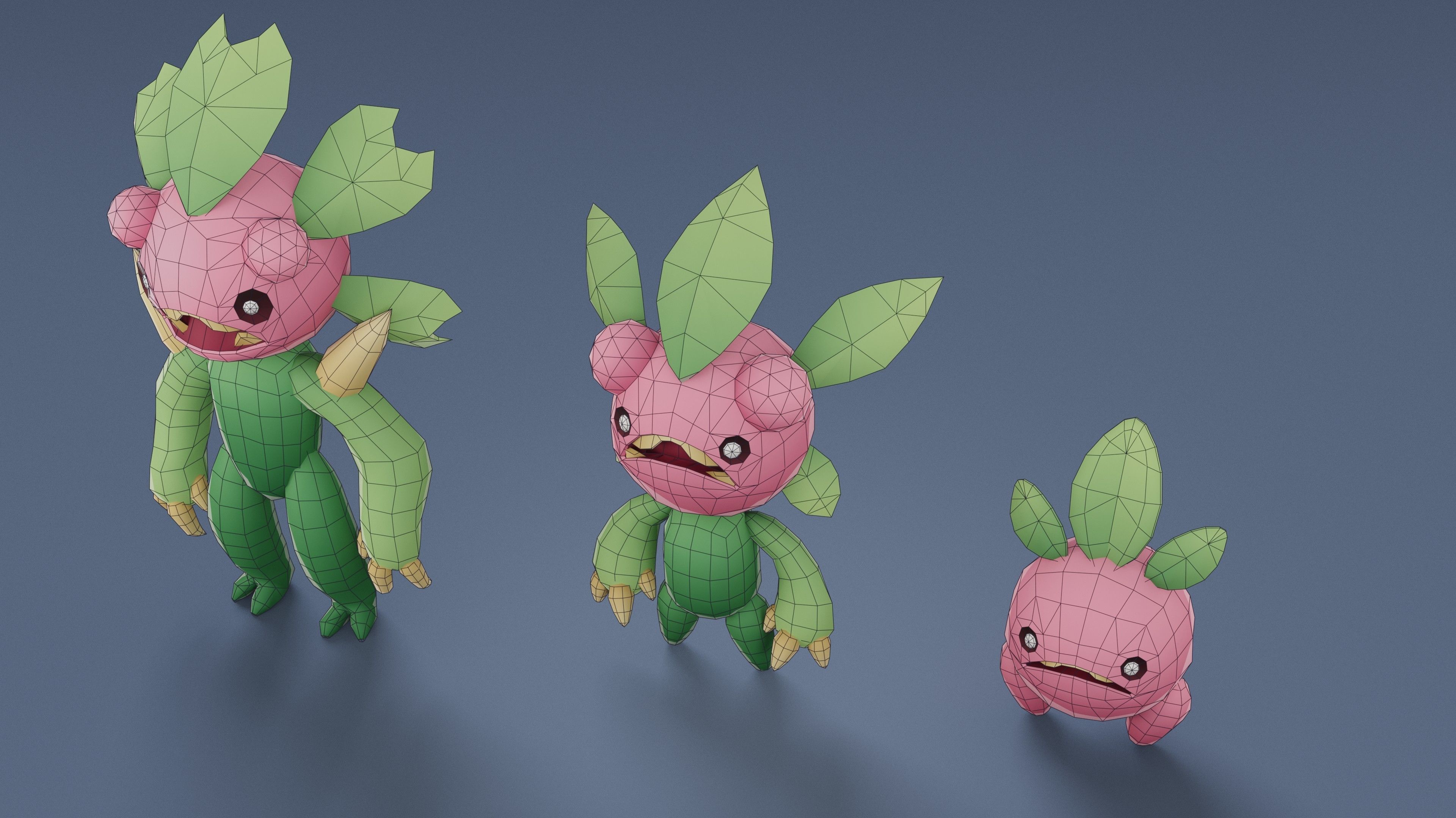 Cartoon Characters - Creatures Mega Pack  Low-poly 3D model_76