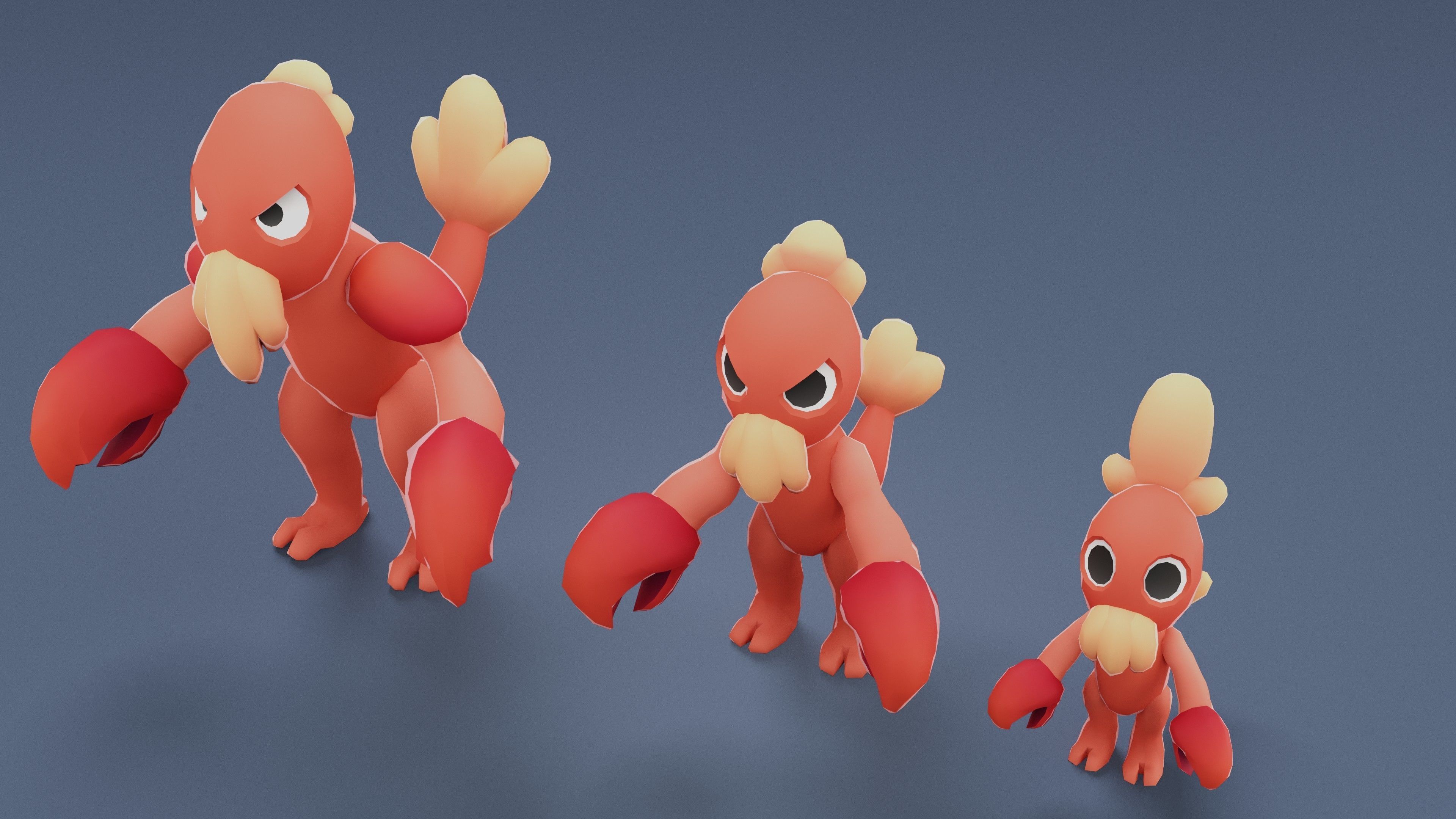 Cartoon Characters - Creatures Mega Pack  Low-poly 3D model_71