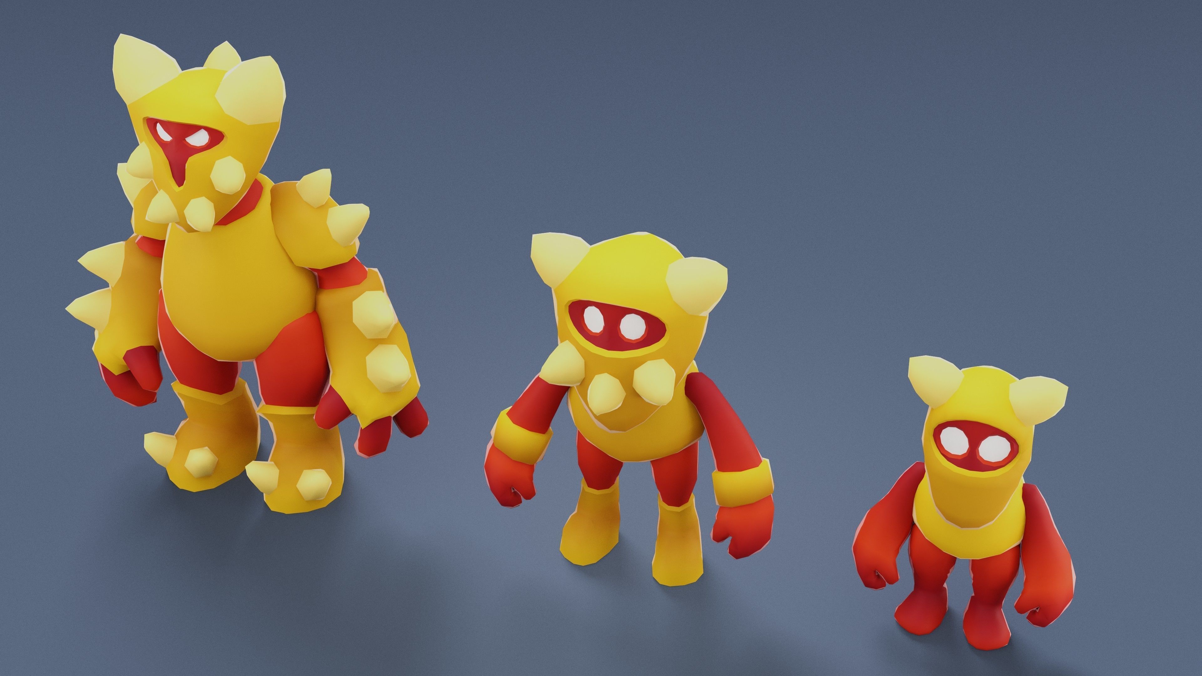 Cartoon Characters - Creatures Mega Pack  Low-poly 3D model_53