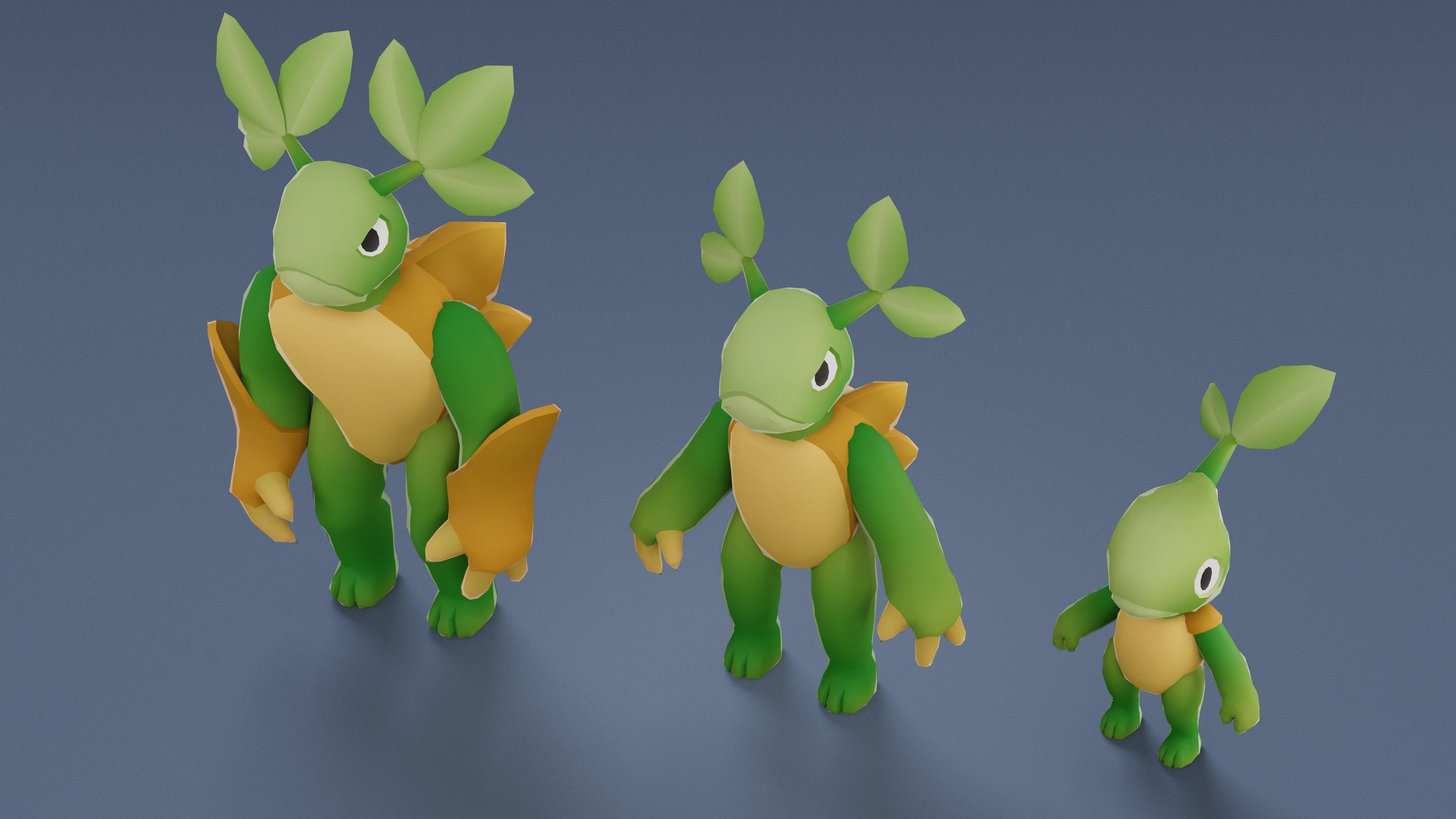 Cartoon Characters - Creatures Mega Pack  Low-poly 3D model_79