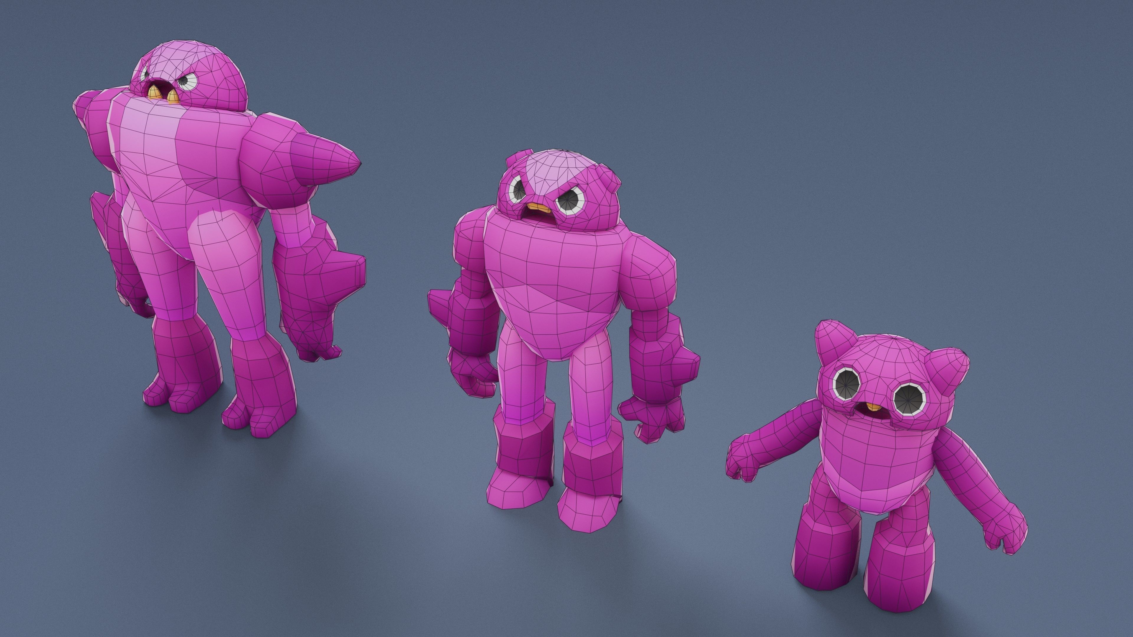 Cartoon Characters - Creatures Mega Pack  Low-poly 3D model_90