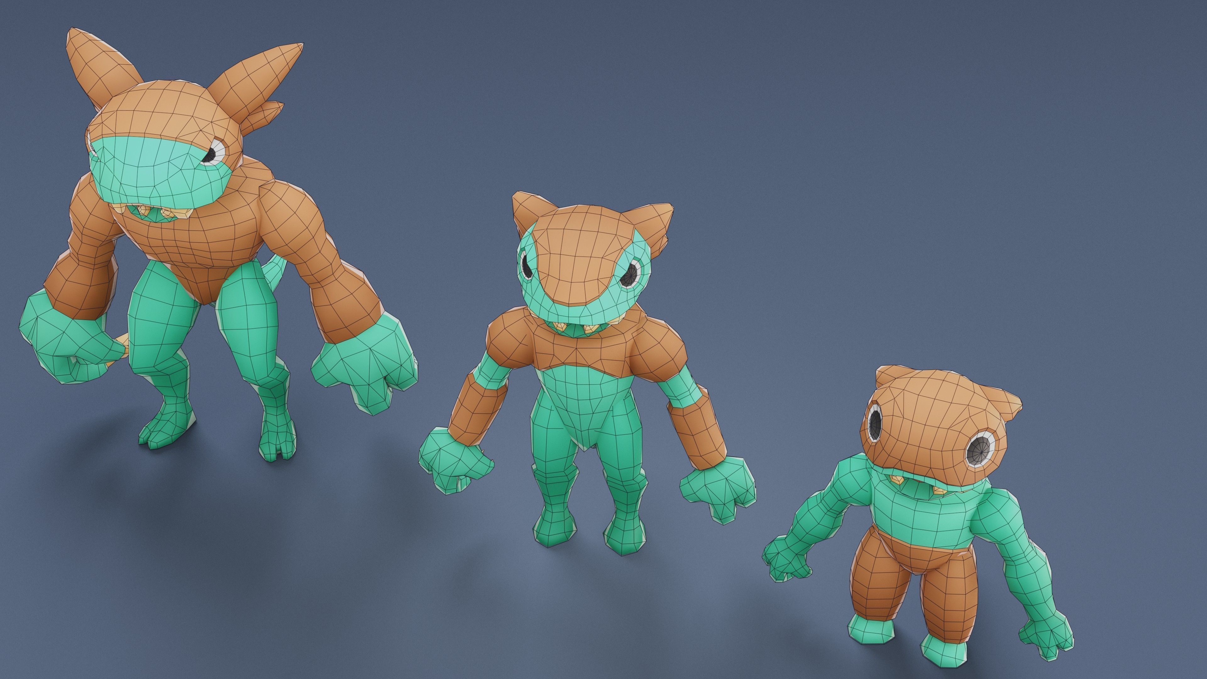 Cartoon Characters - Creatures Mega Pack  Low-poly 3D model_74