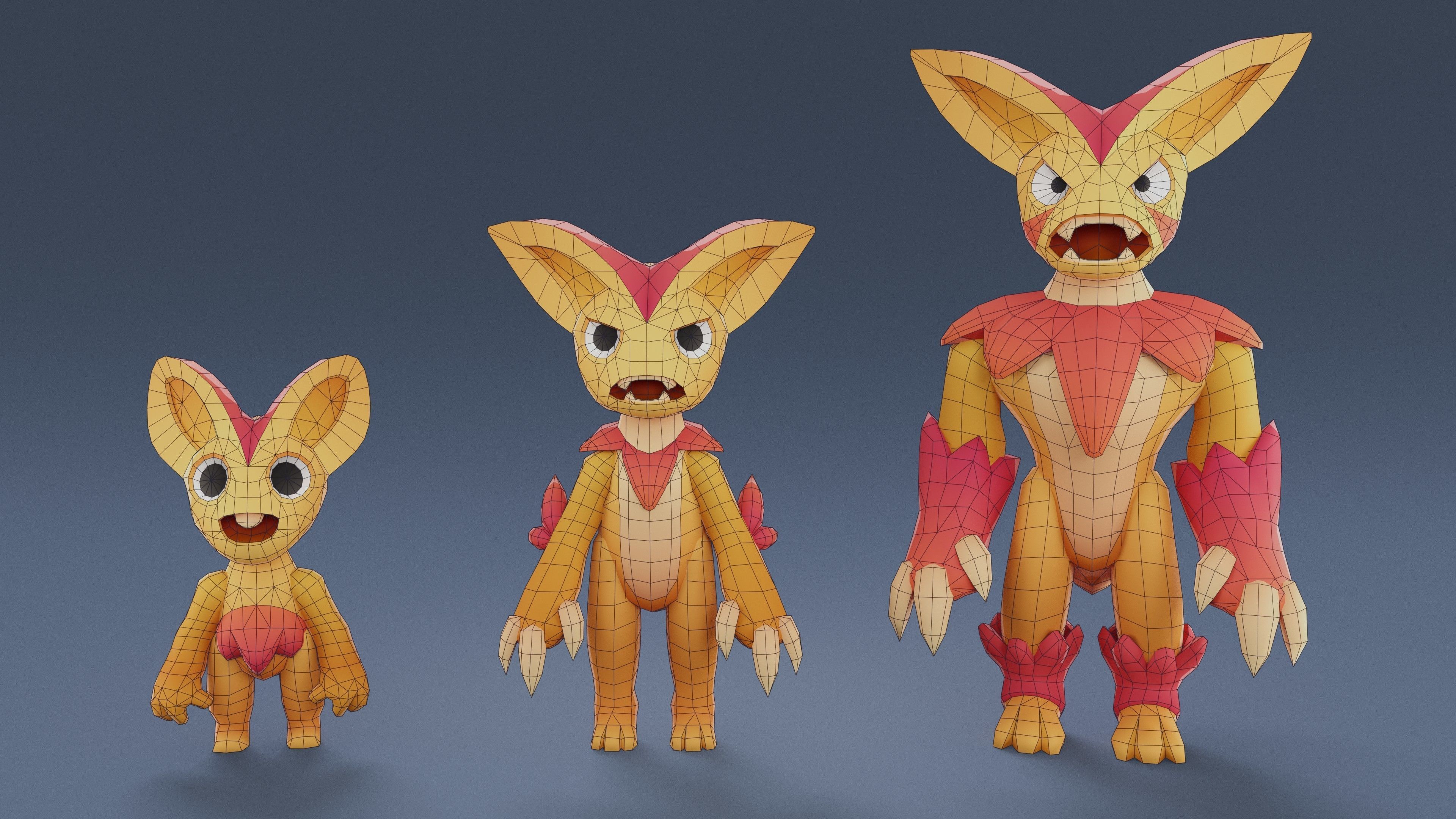 Cartoon Characters - Creatures Mega Pack  Low-poly 3D model_68