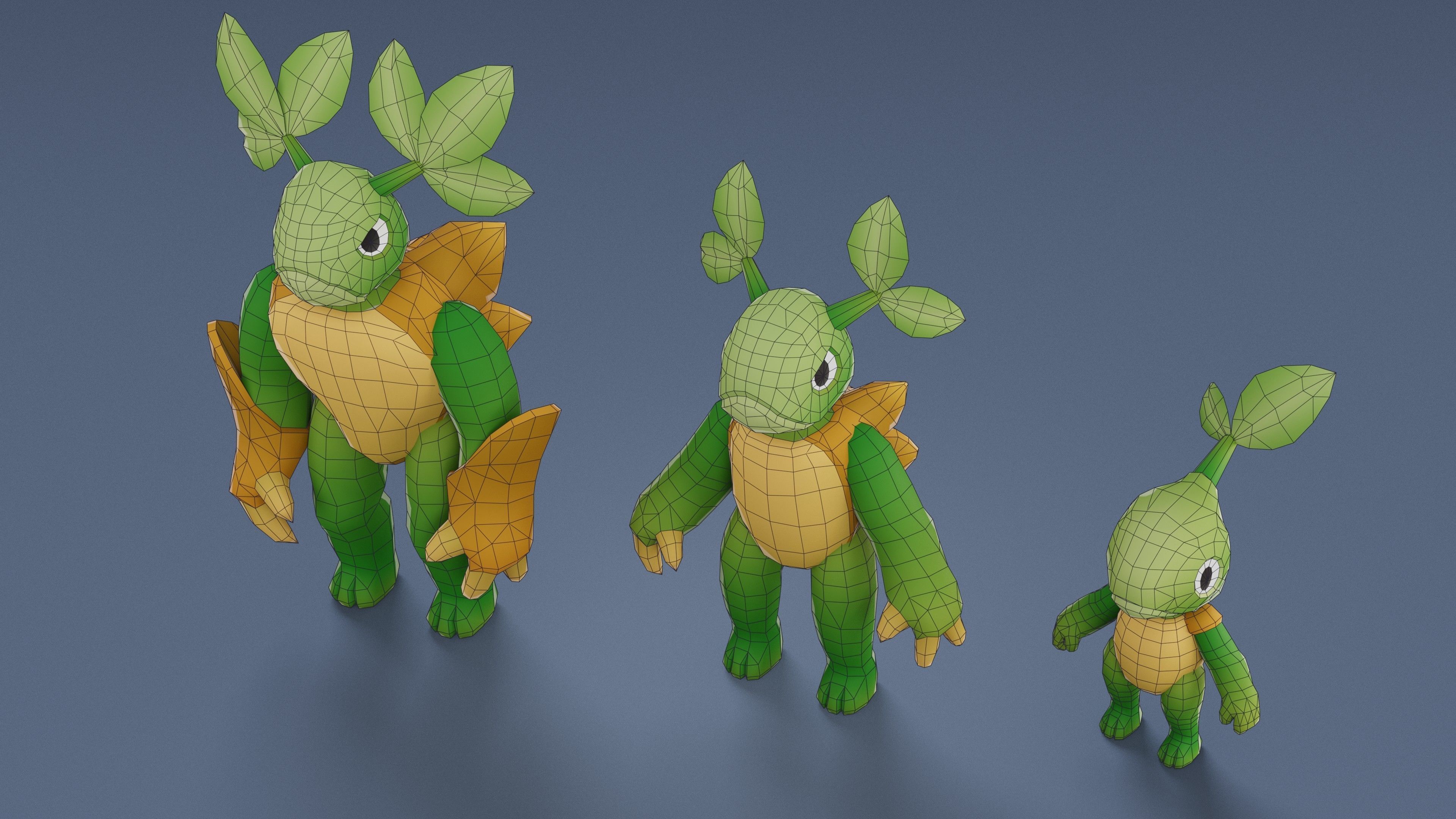 Cartoon Characters - Creatures Mega Pack  Low-poly 3D model_80
