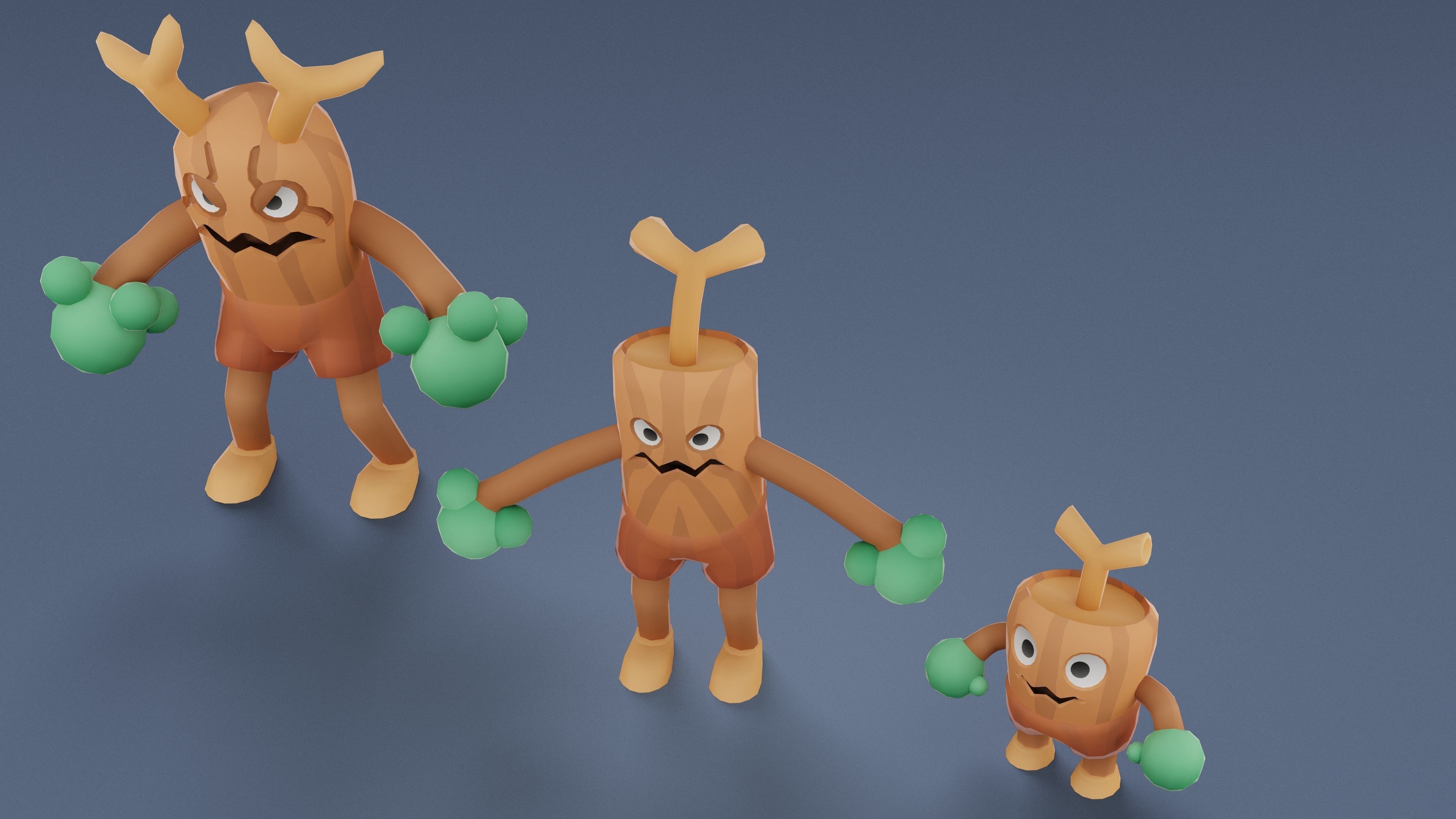 Cartoon Characters - Creatures Mega Pack  Low-poly 3D model_85