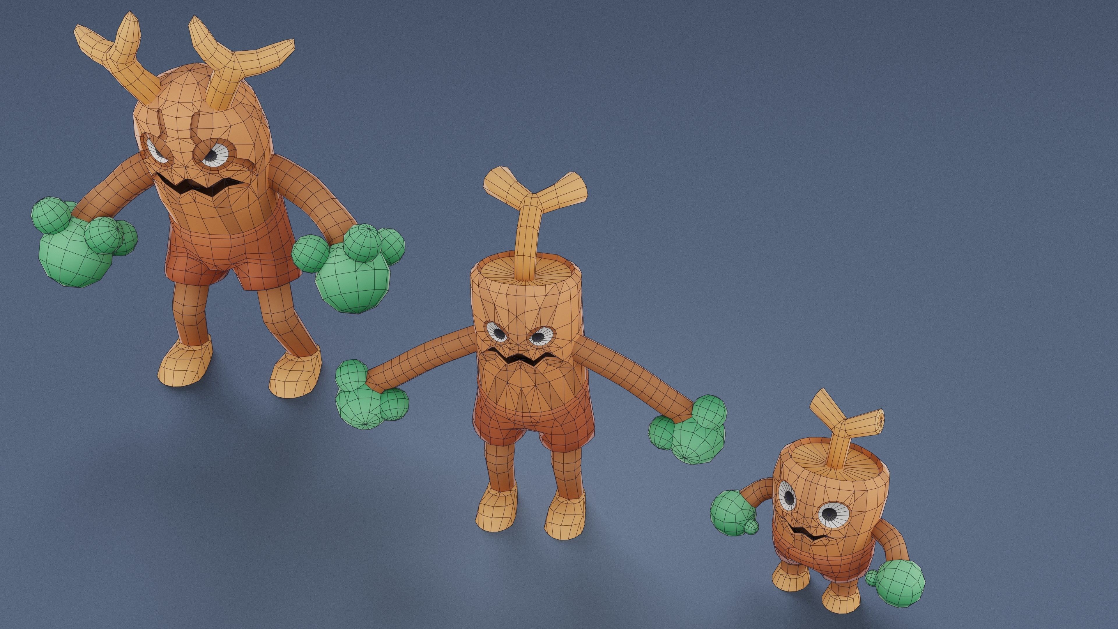 Cartoon Characters - Creatures Mega Pack  Low-poly 3D model_86