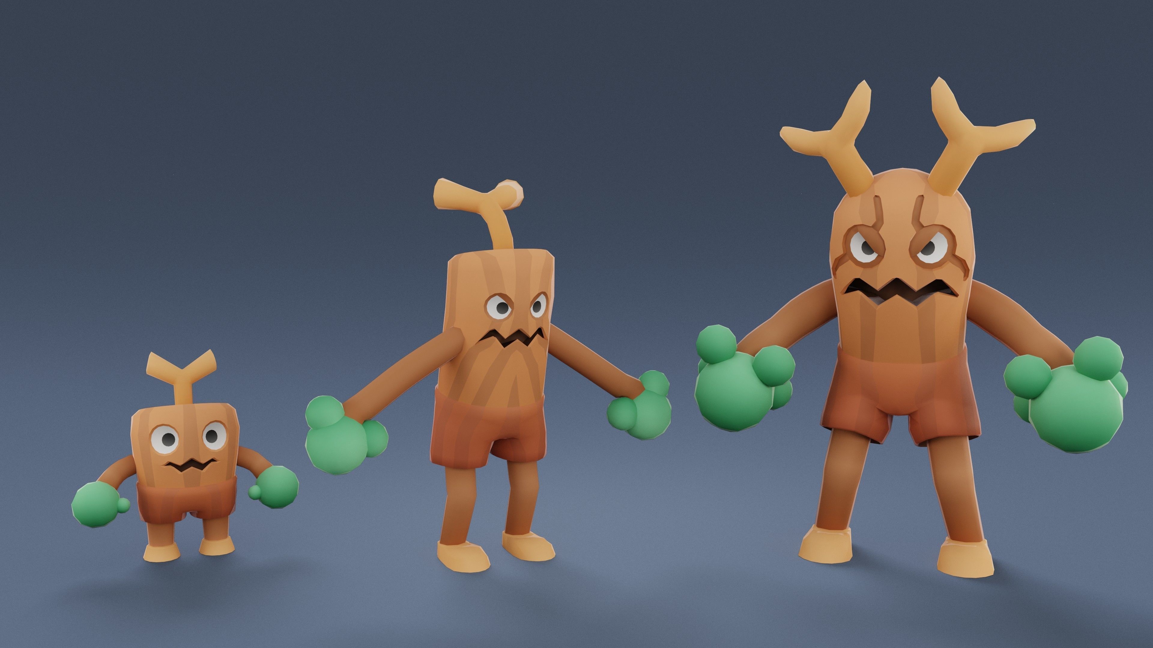 Cartoon Characters - Creatures Mega Pack  Low-poly 3D model_87