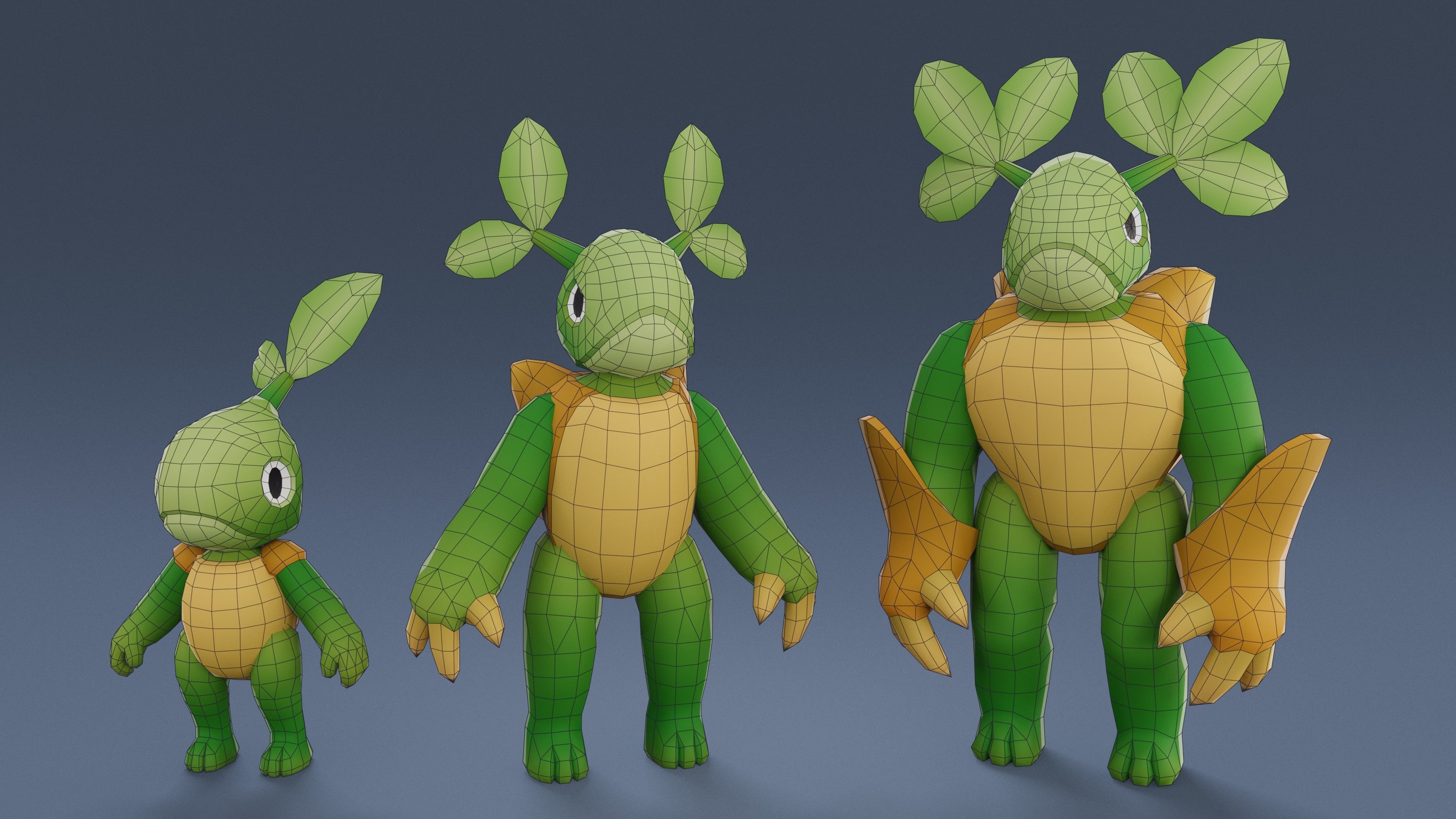 Cartoon Characters - Creatures Mega Pack  Low-poly 3D model_82
