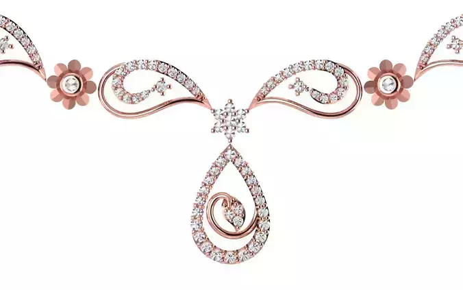 women Necklace Pendants 3dm STL OBJ FBX Renders Details