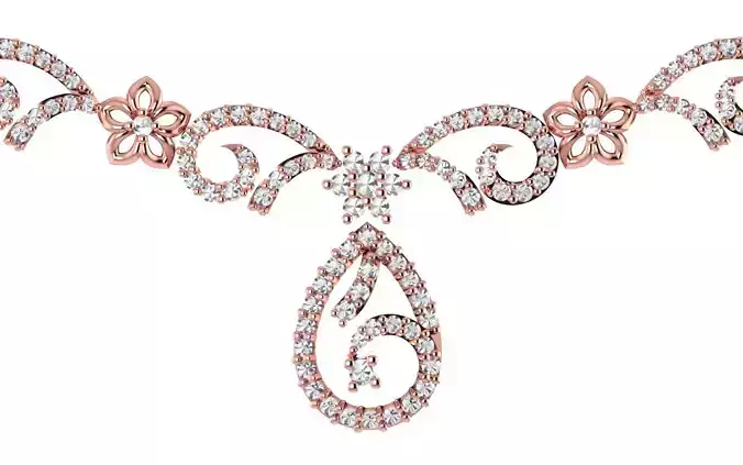 women Necklace Pendants 3dm STL OBJ FBX Renders Details