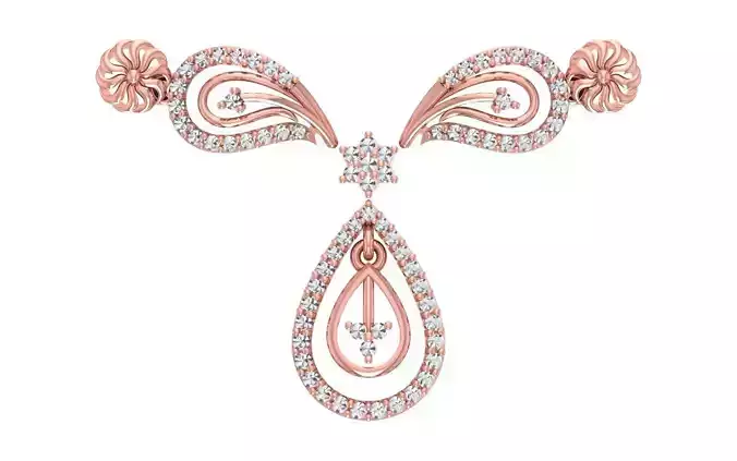 women Necklace Pendants 3dm STL OBJ FBX Renders Details