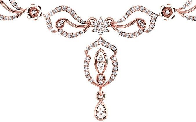 women Necklace Pendants 3dm STL OBJ FBX Renders Details 3D print model