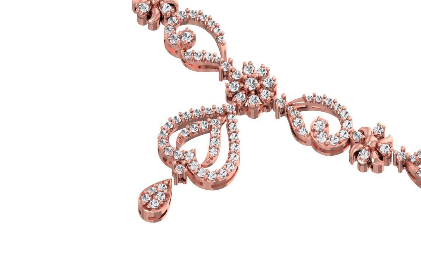 women Necklace Pendants 3dm STL OBJ FBX Renders Details 3D print model_1