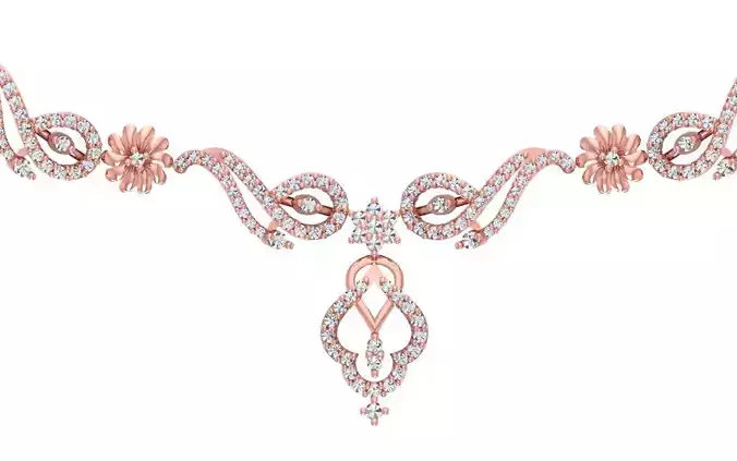 women Necklace Pendants 3dm STL OBJ FBX Renders Details