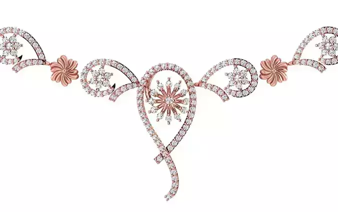 women Necklace Pendants 3dm STL OBJ FBX Renders Details