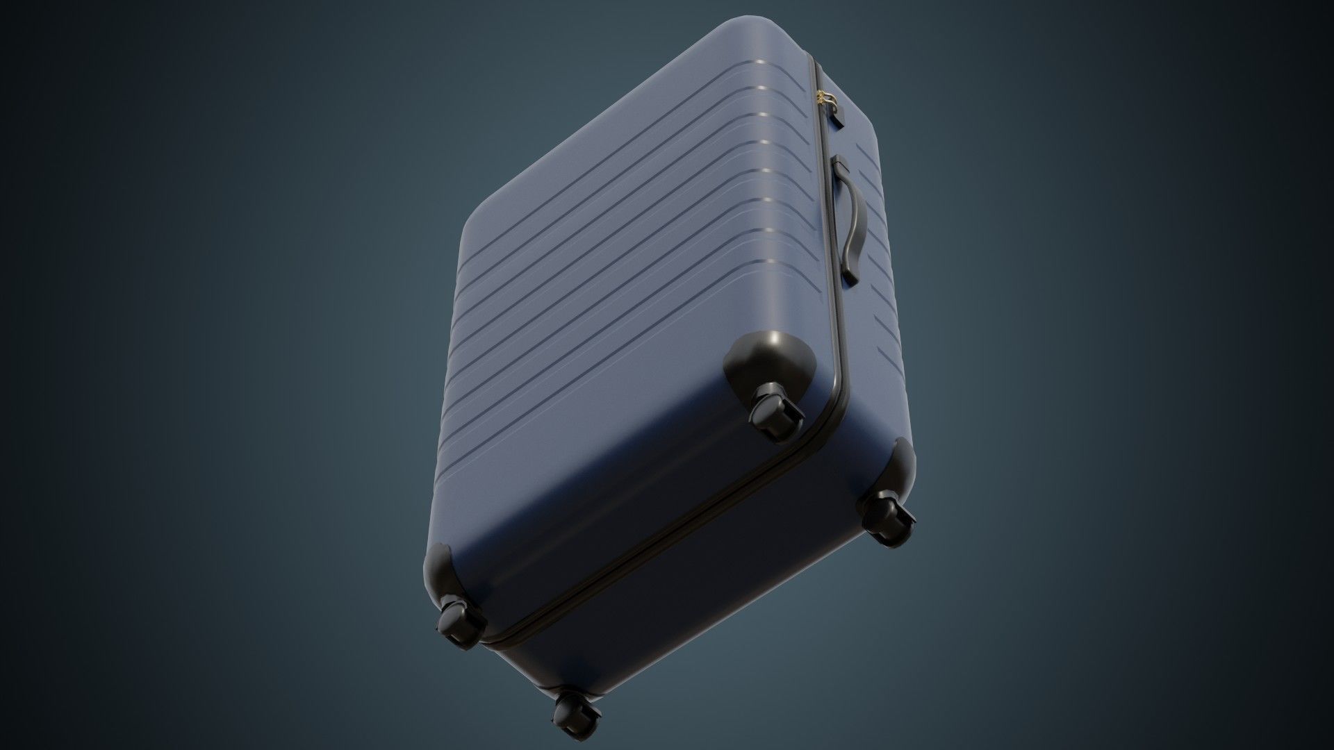 Rolling Suitcase 1A Low-poly 3D model_7