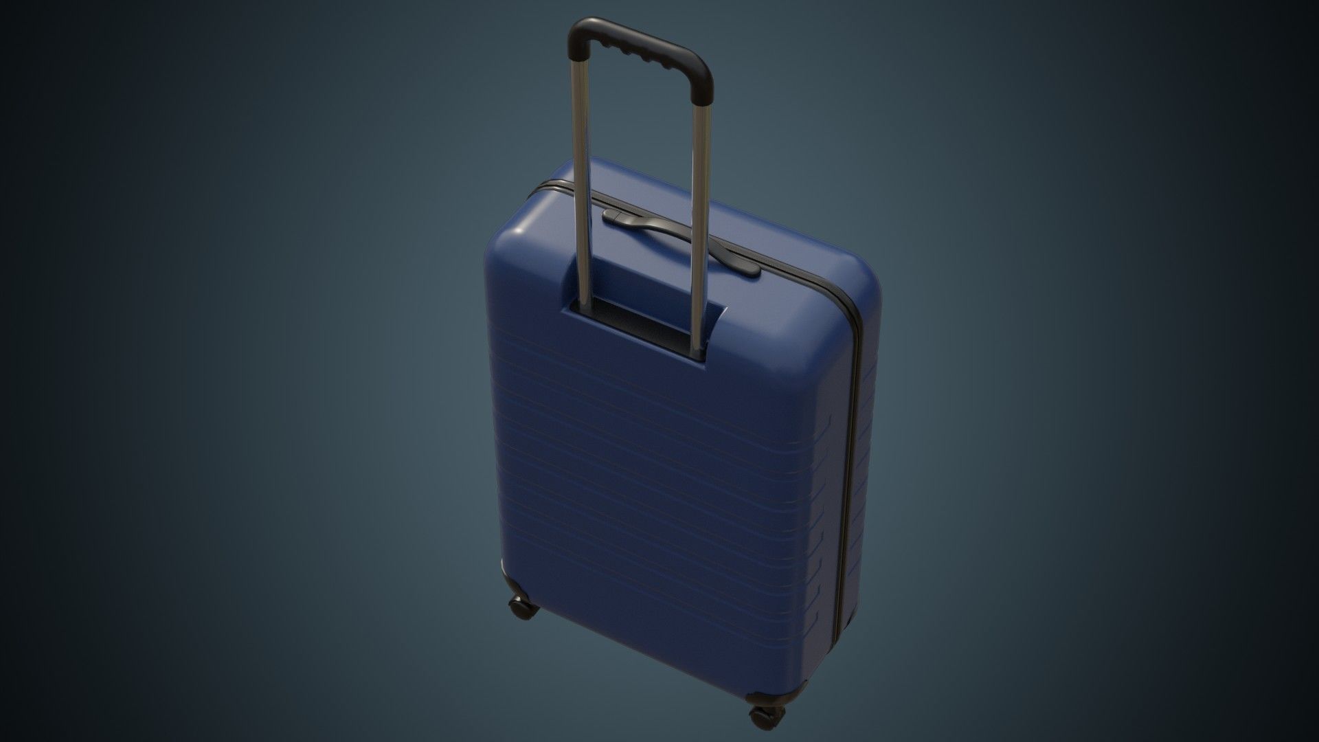 Rolling Suitcase 1A Low-poly 3D model_5