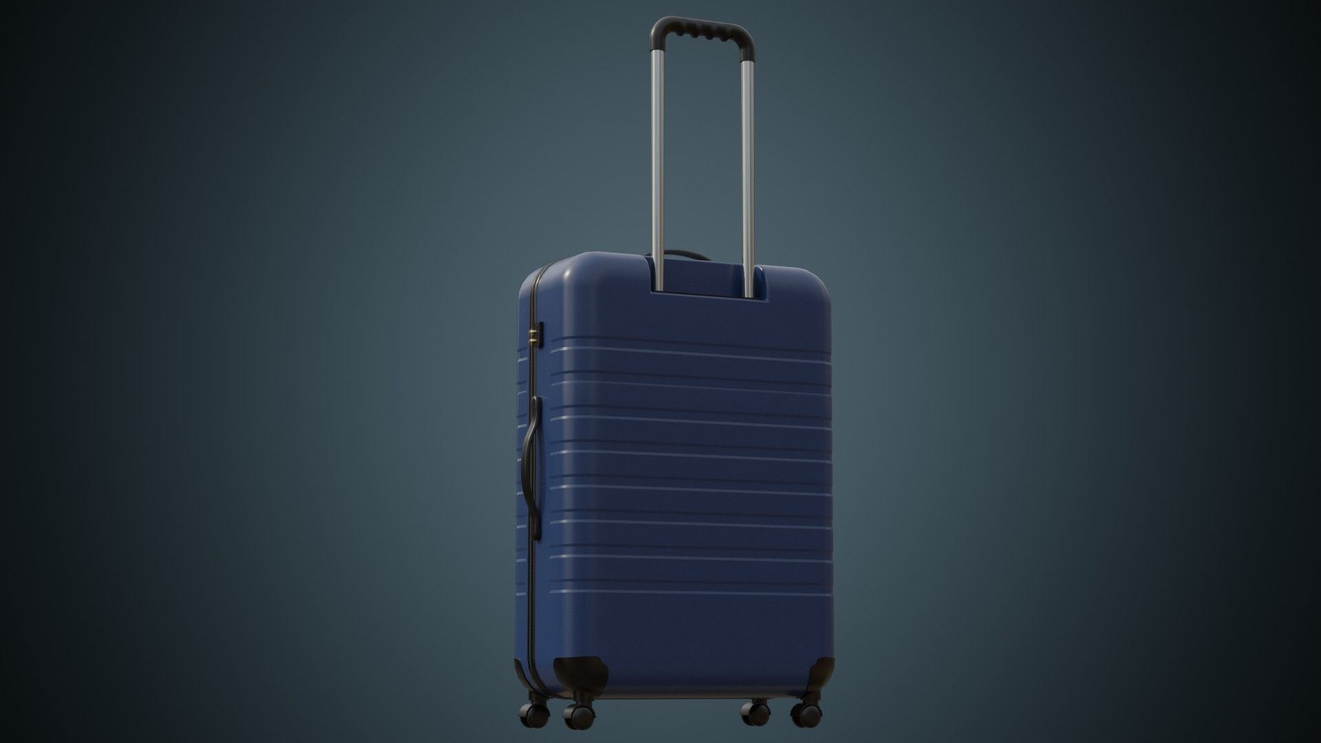 Rolling Suitcase 1A Low-poly 3D model_6