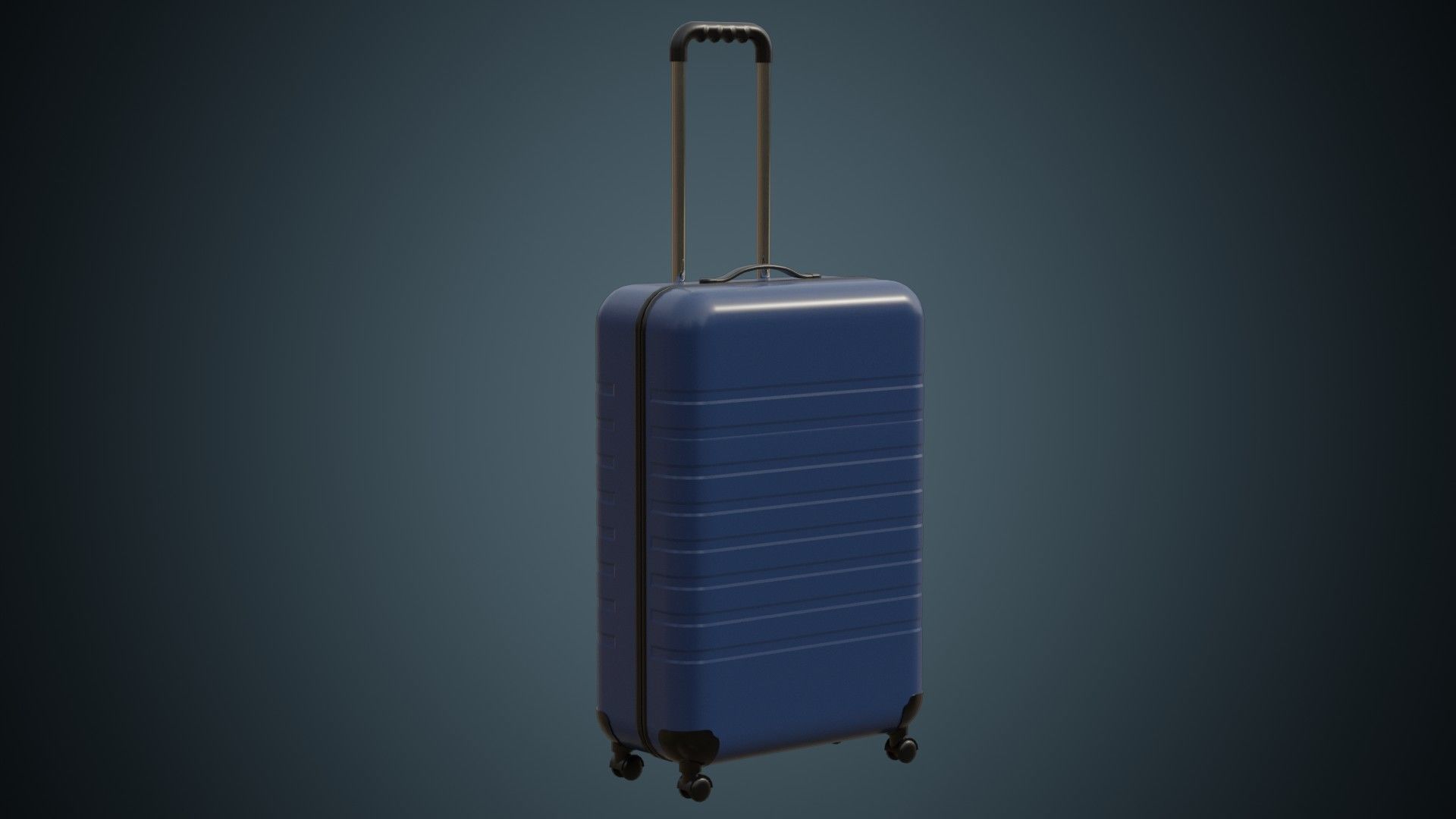 Rolling Suitcase 1A Low-poly 3D model_4