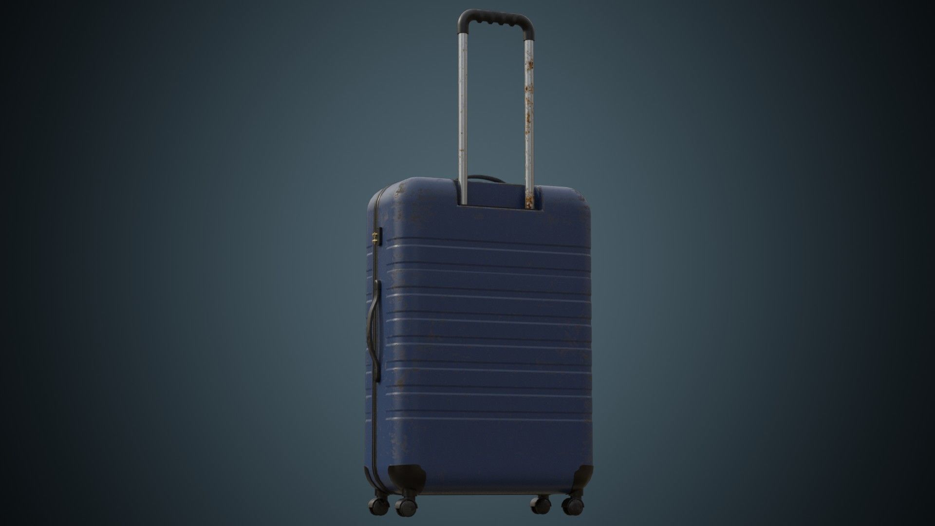 Rolling Suitcase 1B Low-poly 3D model_6