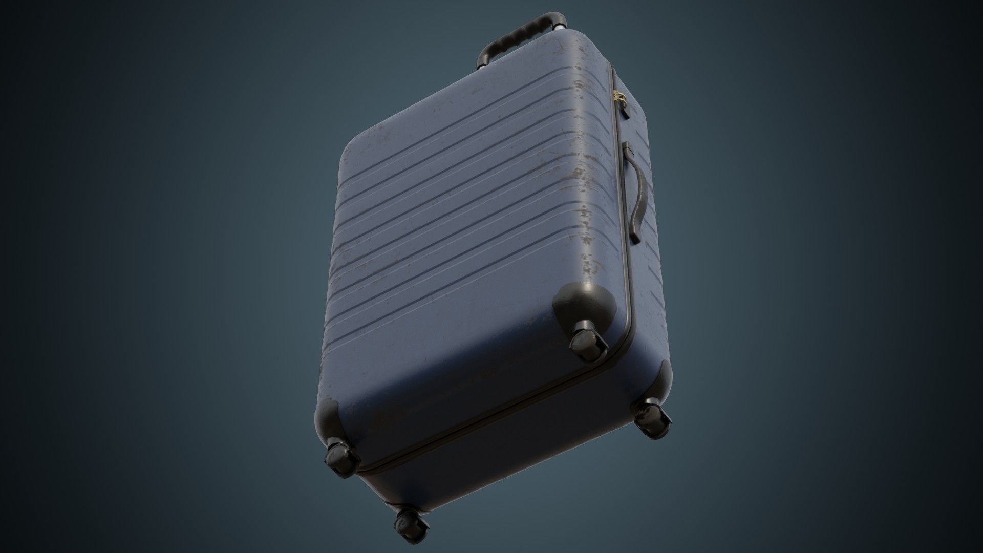 Rolling Suitcase 1B Low-poly 3D model_7
