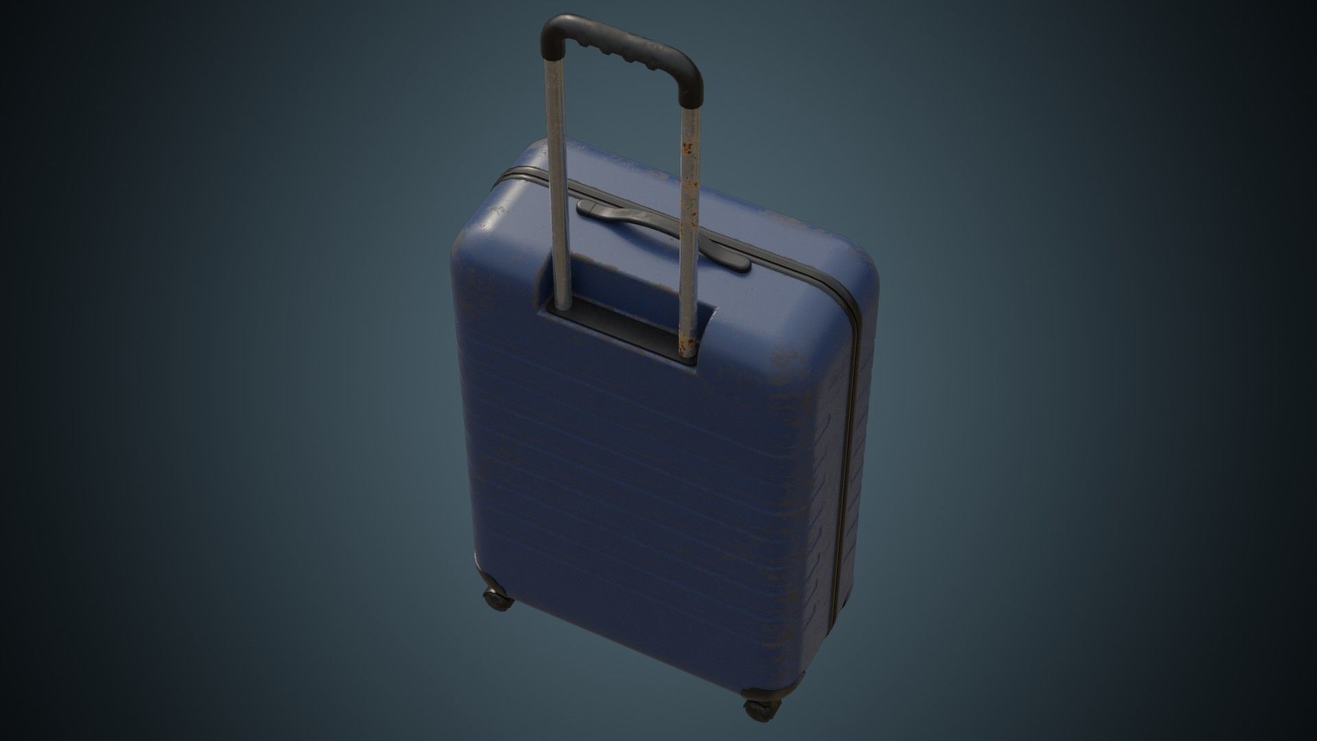 Rolling Suitcase 1B Low-poly 3D model_5