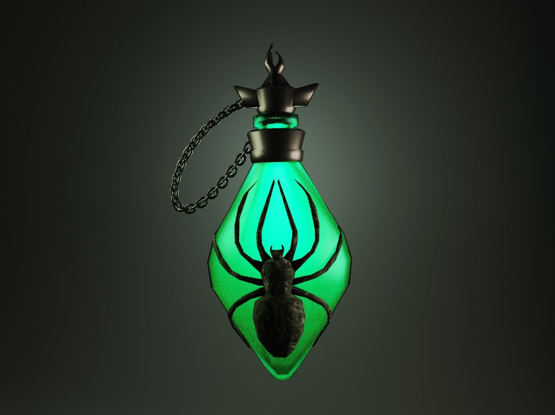 Spider Venom Poison Bottle Free low-poly 3D model_5