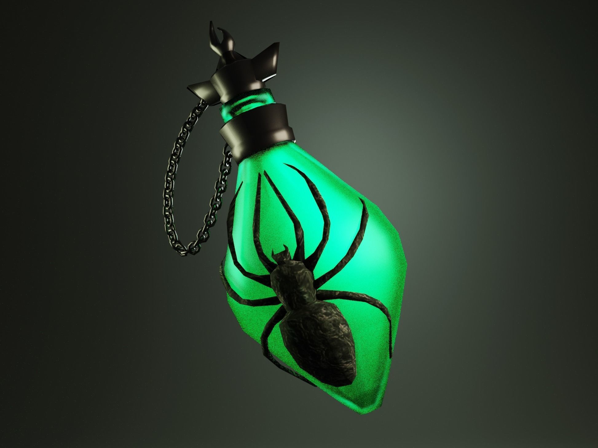 Spider Venom Poison Bottle Free low-poly 3D model_4